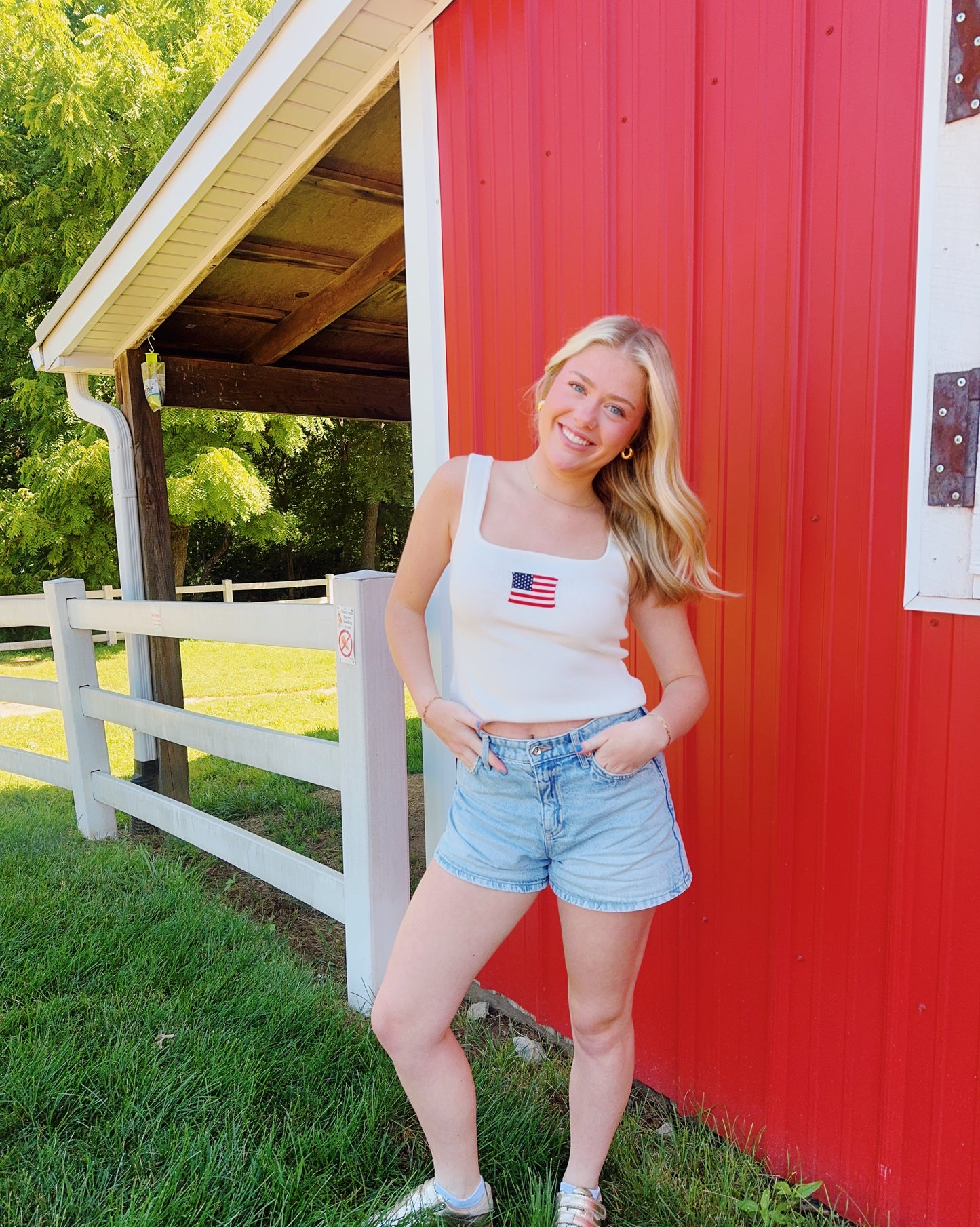All American Embroidered Tank