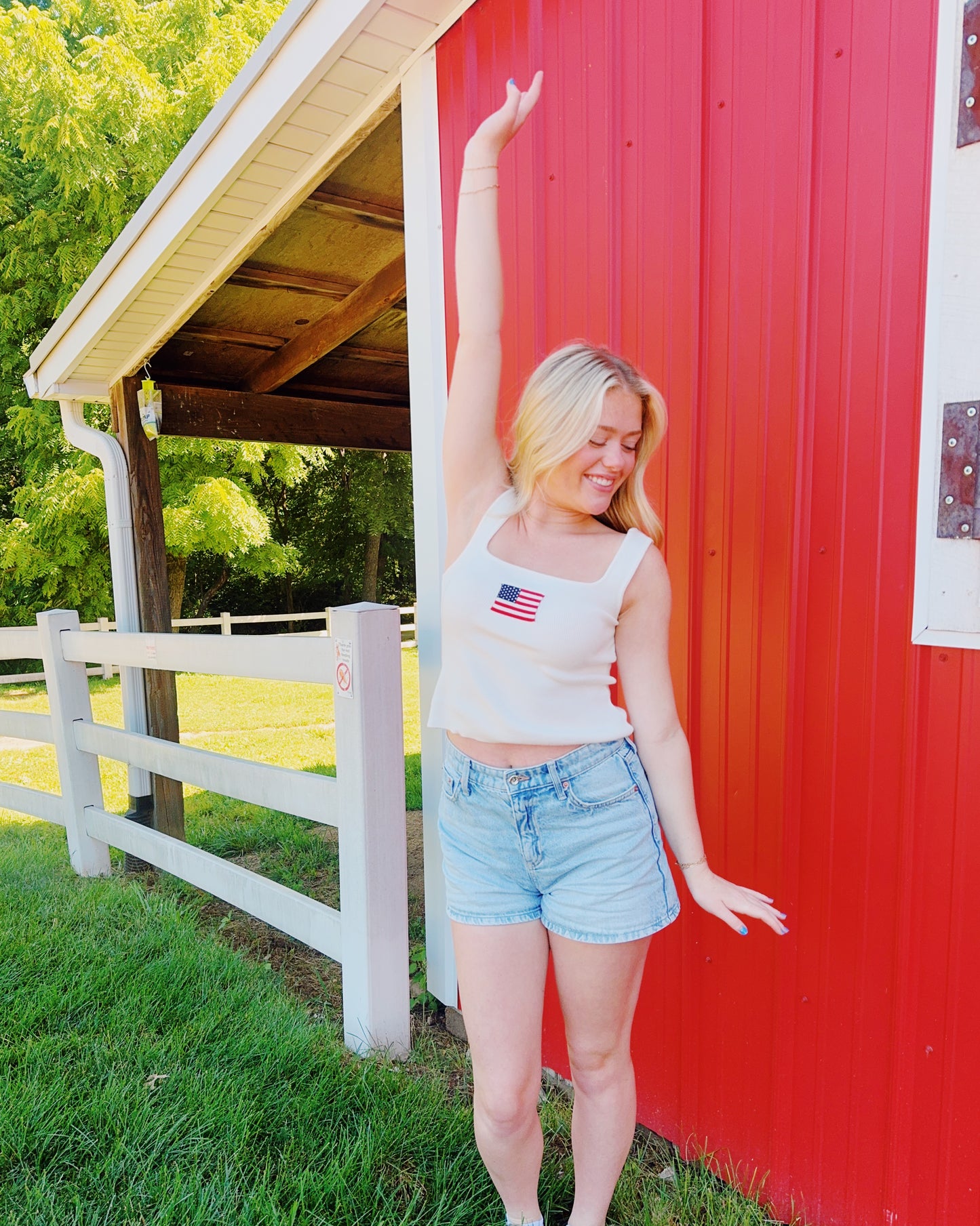All American Embroidered Tank